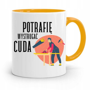 Kubek Żółty Prezent Stolarza Potrafię Wystrugać