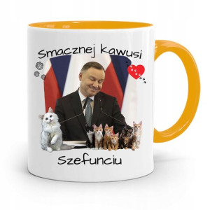 Kubek Żółty Prezydenta Andrzej Duda Pis Dla Ciebie