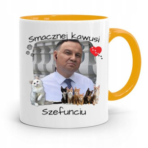 Kubek Żółty Prezydenta Andrzej Duda Pis Dla Ciebie