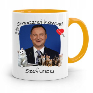 Kubek Żółty Prezydenta Andrzej Duda Pis Dla Ciebie