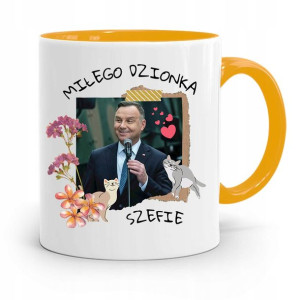Kubek Żółty Prezydenta Andrzej Duda Pis Dla Ciebie