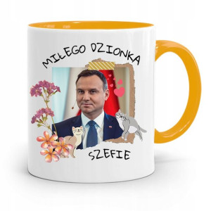 Kubek Żółty Prezydenta Andrzej Duda Pis Dla Ciebie