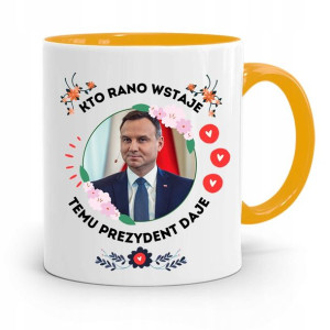 Kubek Żółty Prezydenta Andrzej Duda Pis Dla Ciebie