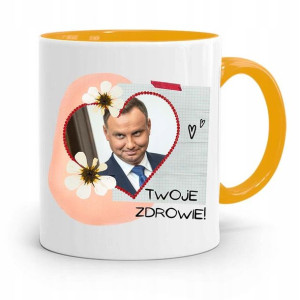 Kubek Żółty Prezydenta Andrzej Duda Twoje Zdrowie