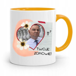 Kubek Żółty Prezydenta Andrzej Duda Twoje Zdrowie
