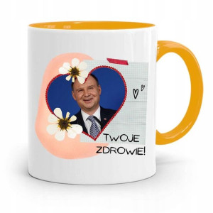 Kubek Żółty Prezydenta Andrzej Duda Twoje Zdrowie