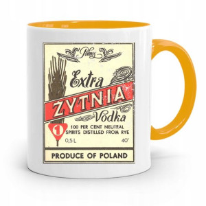 Kubek Żółty Śmieszny Zabawny Extra Żytnia Vodka