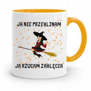 Kubek Żółty Śmieszny Zabawny Ja Nie Przeklinam