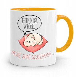 Kubek Żółty Śmieszny Zabawny Jestem Dobra W Łóżku