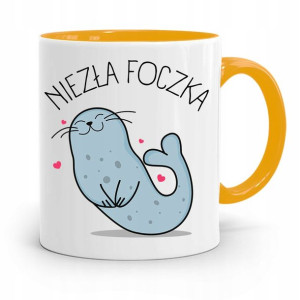 Kubek Żółty Śmieszny Zabawny Niezła Foczka Prezent