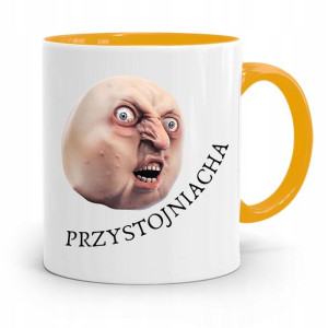 Kubek Żółty Śmieszny Zabawny Przystojniacha