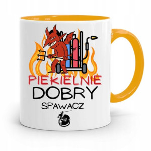 Kubek Żółty Spawacza Piekielnie Dobry Spawacz
