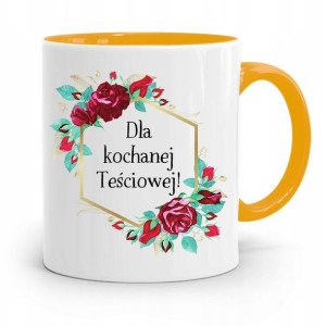 Kubek Żółty Teściowej Mamy Dla Kochanej Teściowej