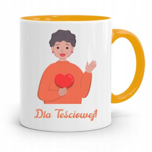 Kubek Żółty Teściowej Mamy Dla Teściowej Prezent