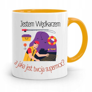 Kubek Żółty Wędkarza Rybaka Jestem Wędkarzem