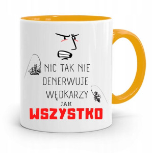 Kubek Żółty Wędkarza Rybaka To Styl Życia Prezent