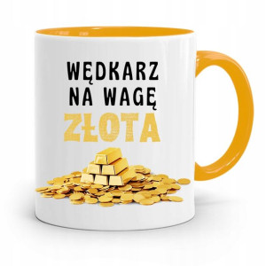Kubek Żółty Wędkarza Rybaka Wędkarz Na Wagę Złota