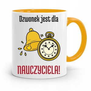Kubek Złoty Prezent Dzień Nauczyciela Dzwonek