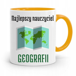 Kubek Złoty Prezent Dzień Nauczyciela Geografii