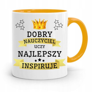 Kubek Złoty Prezent Dzień Nauczyciela Inspiruje