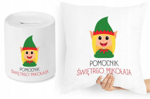 Na Święta Zestaw Poduszka + Skarbonka Prezent