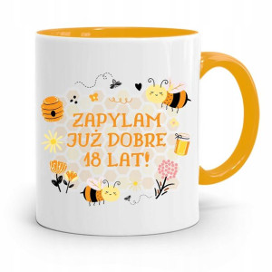 Na Urodziny 18 18te 18-te Kubek Żółty Prezent