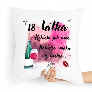 Na Urodziny 18 18te 18-te Poduszka Prezent Idealny