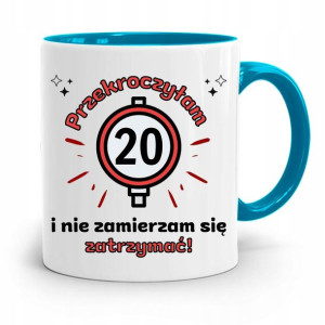 Na Urodziny 20 20te 20-te Kubek Błękitny Prezent
