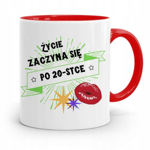 Na Urodziny 20 20te 20-te Kubek Czerwony Prezent