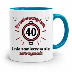 Na Urodziny 40 40te 40-te Kubek Błękitny Prezent