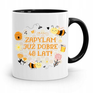 Na Urodziny 40 40te 40-te Kubek Czarny Prezent