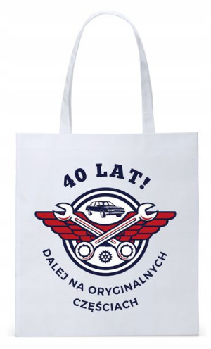 Na Urodziny 40 40te 40-te Torba Biała Eco Shopper