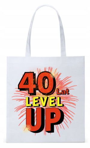 Na Urodziny 40 40te 40-te Torba Biała Eco Shopper