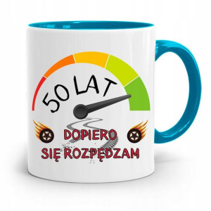 Na Urodziny 50 50te 50-te Kubek Błękitny Prezent
