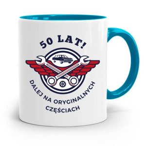 Na Urodziny 50 50te 50-te Kubek Błękitny Prezent