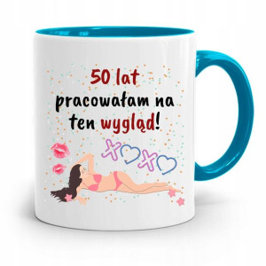 Na Urodziny 50 50te 50-te Kubek Błękitny Prezent