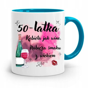 Na Urodziny 50 50te 50-te Kubek Błękitny Prezent
