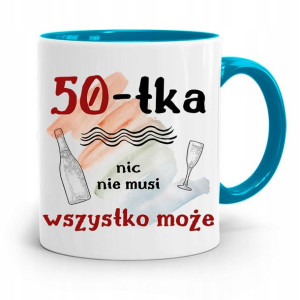 Na Urodziny 50 50te 50-te Kubek Błękitny Prezent