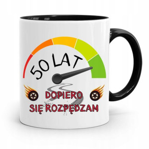 Na Urodziny 50 50te 50-te Kubek Czarny Prezent