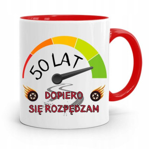 Na Urodziny 50 50te 50-te Kubek Czerwony Prezent