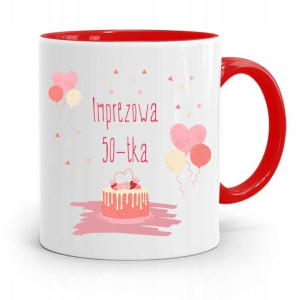 Na Urodziny 50 50te 50-te Kubek Czerwony Prezent