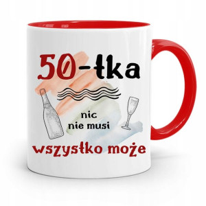 Na Urodziny 50 50te 50-te Kubek Czerwony Prezent