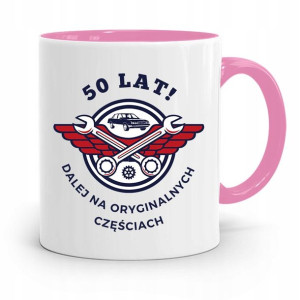 Na Urodziny 50 50te 50-te Kubek Różowy Prezent