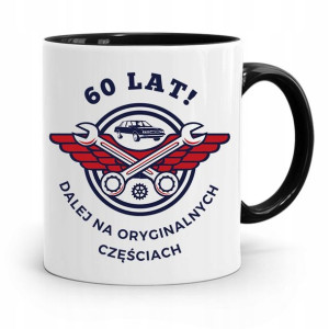 Na Urodziny 60 60te 60-te Kubek Czarny Prezent