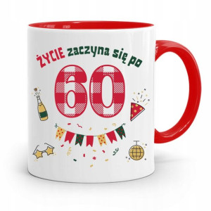 Na Urodziny 60 60te 60-te Kubek Czerwony Prezent