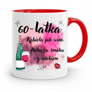 Na Urodziny 60 60te 60-te Kubek Czerwony Prezent