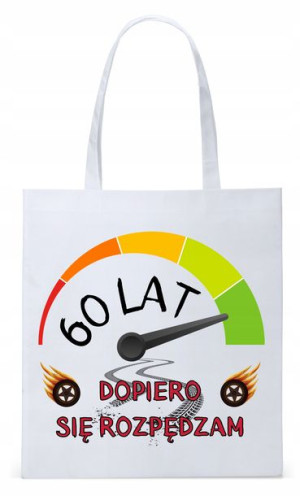 Na Urodziny 60 60te 60-te Torba Biała Eco Shopper