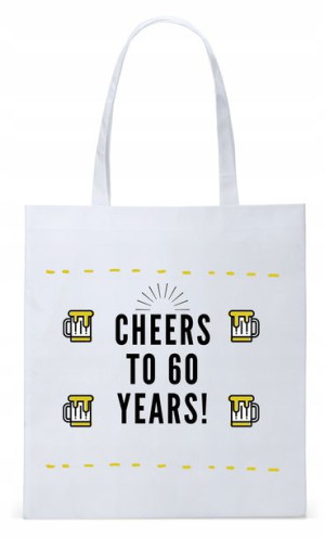 Na Urodziny 60 60te 60-te Torba Biała Eco Shopper