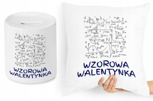 Na Walentynki Zestaw Poduszka + Skarbonka Prezent