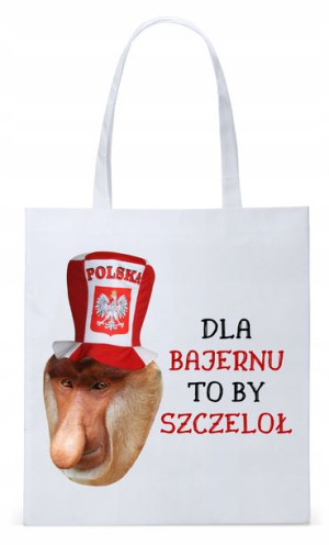 Nosacz Janusz Polak Torba Eco Biała Shopper